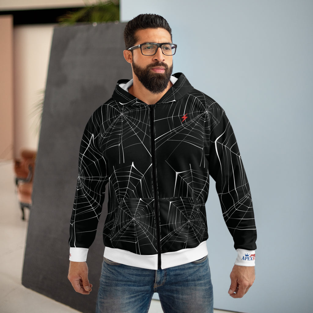 ApexFits Spider Web Zip Hoodie – Unisex