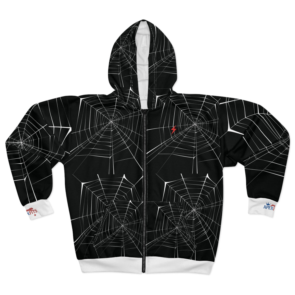 ApexFits Spider Web Zip Hoodie – Unisex