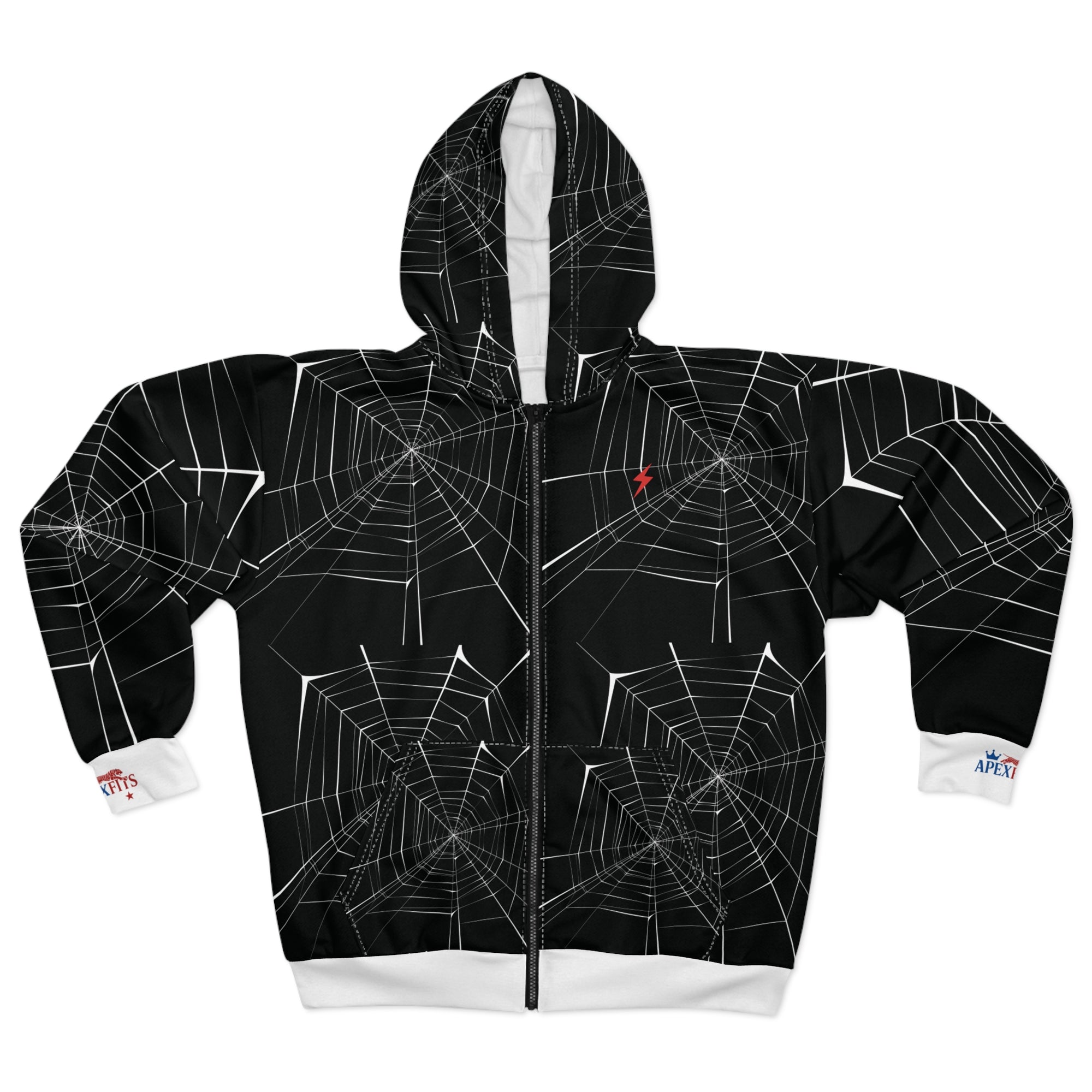 ApexFits Spider Web Zip Hoodie – Unisex