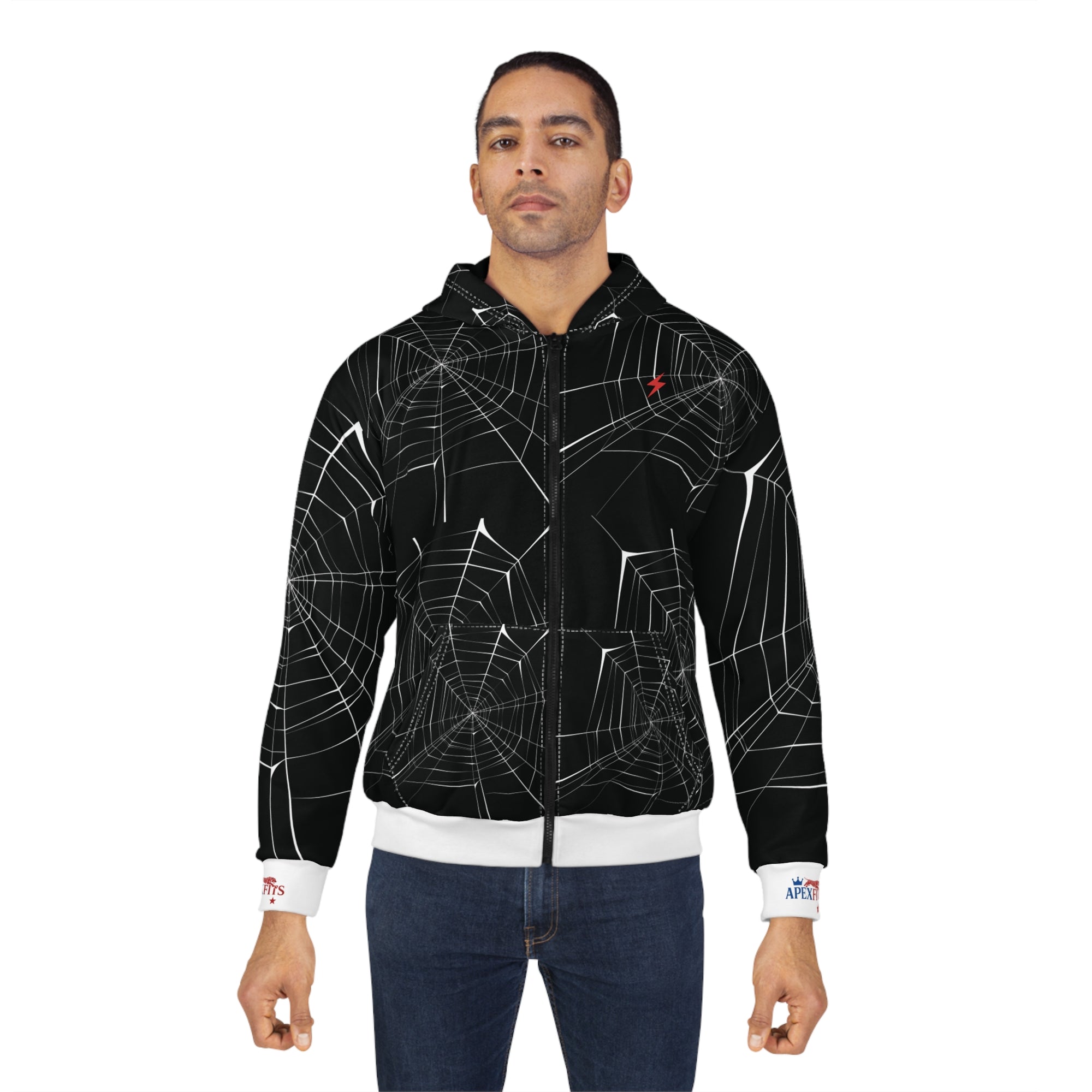 ApexFits Spider Web Zip Hoodie – Unisex